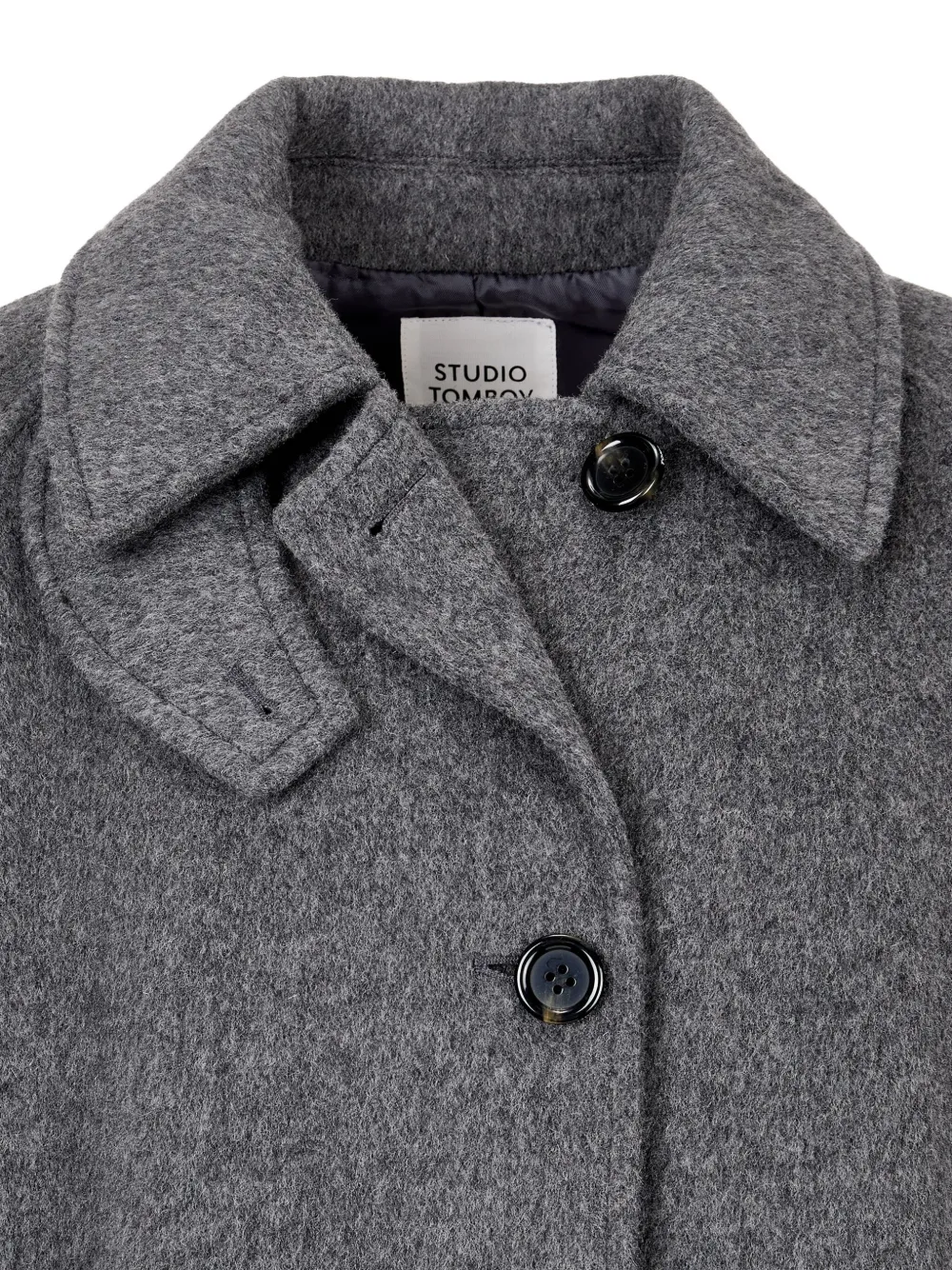 Studio Tomboy Single-breasted Coat In Gray