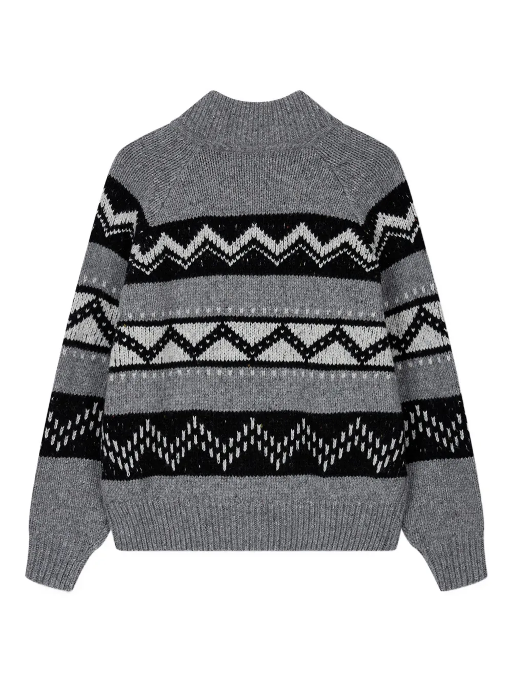Studio Tomboy Fair Isle-knit Cardigan In Gray