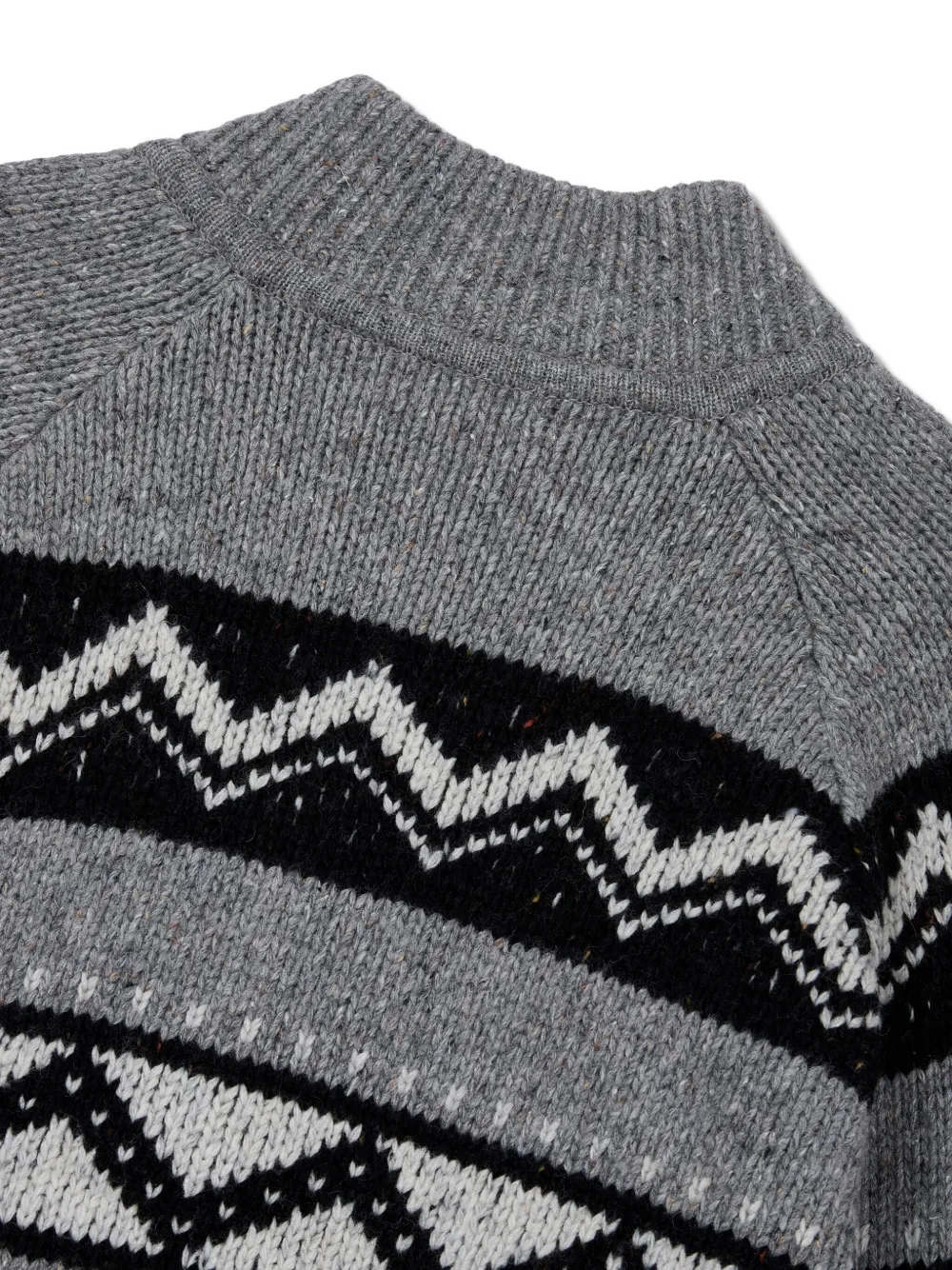 Studio Tomboy Fair Isle-knit Cardigan In Gray