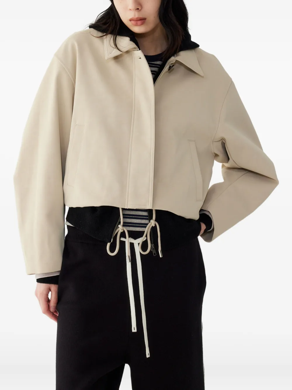 Studio Tomboy Cropped Jacket In Multi