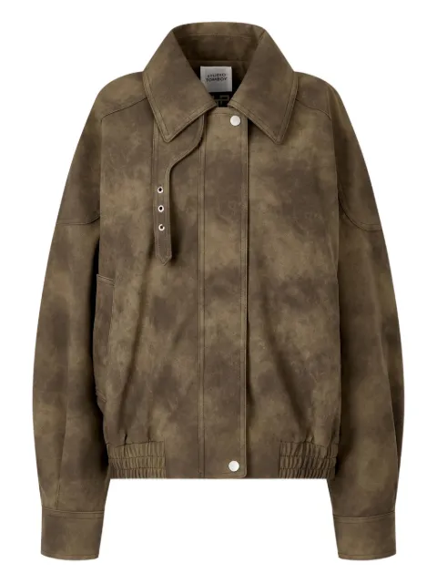 TOMBOY faux suede bomber jacket