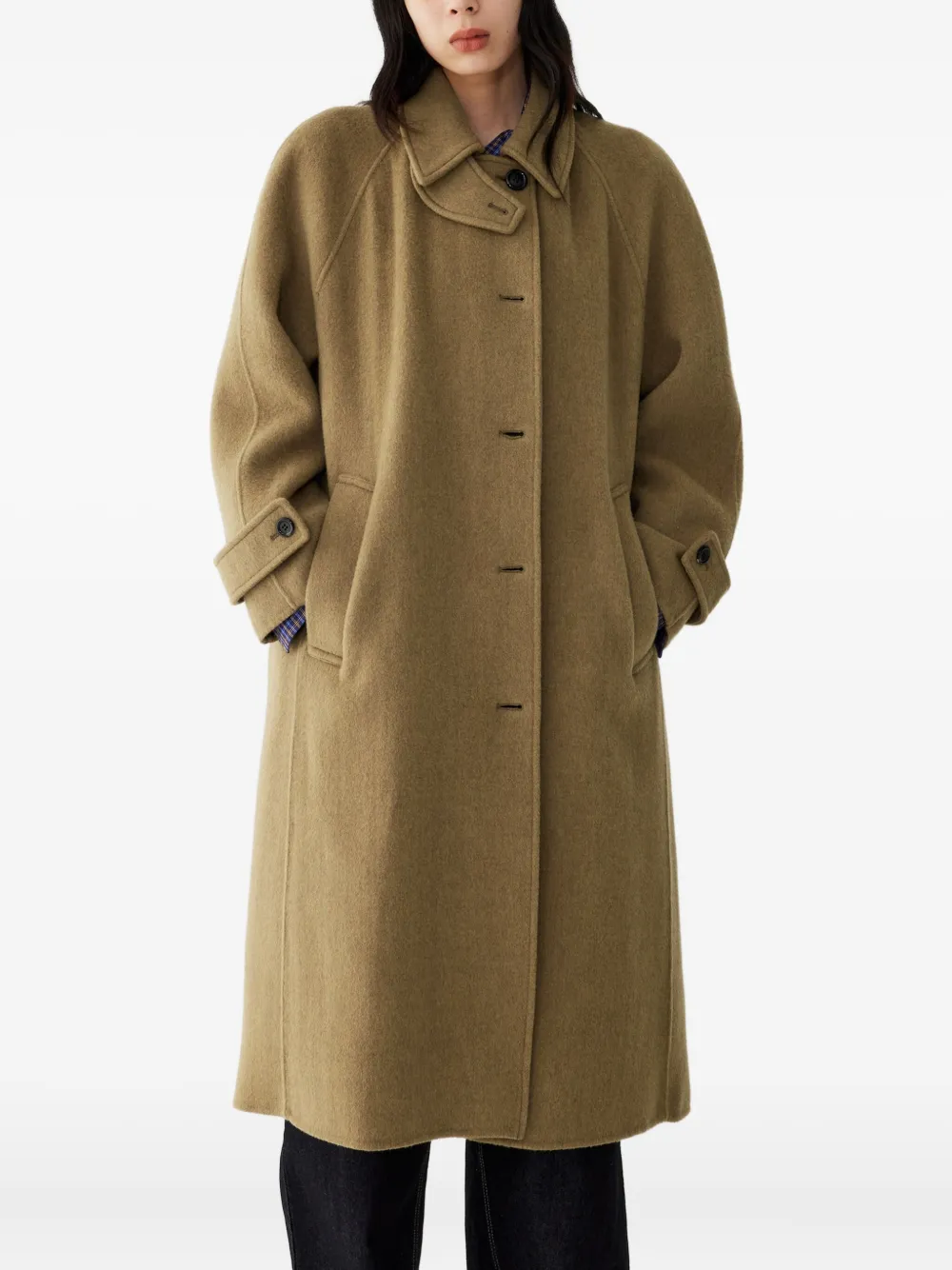 Studio Tomboy Single-breasted Coat In Neutral