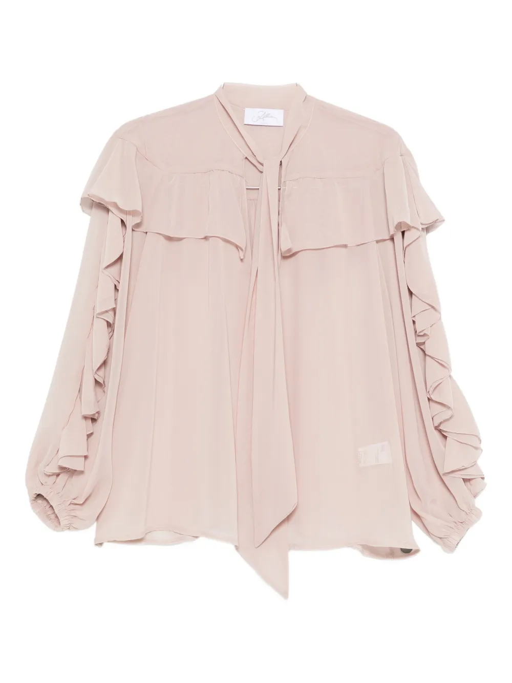 So Allure Ruffled Blouse In Pink