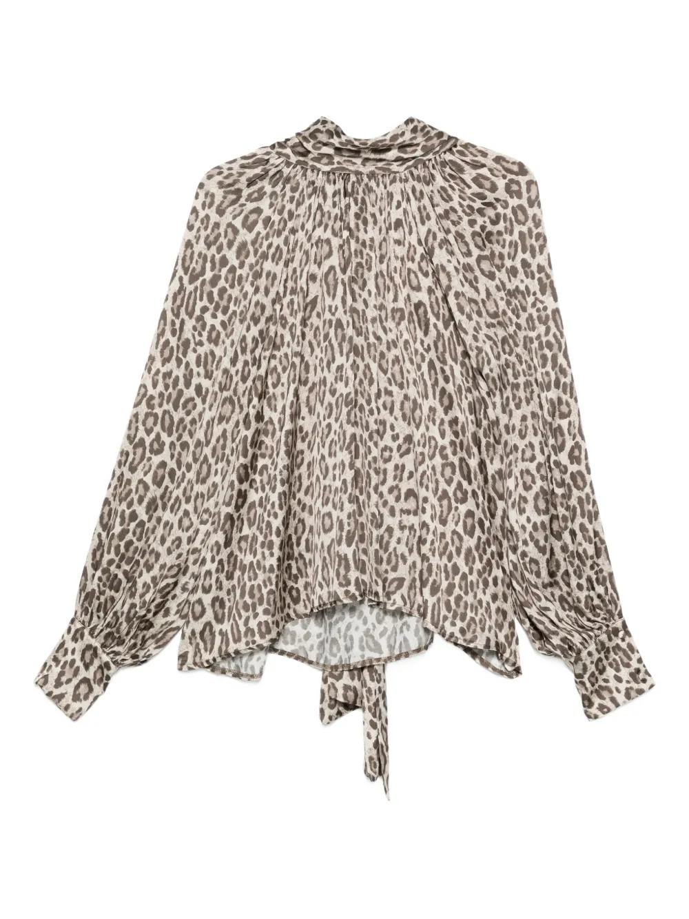So Allure Animal-print Blouse In Brown
