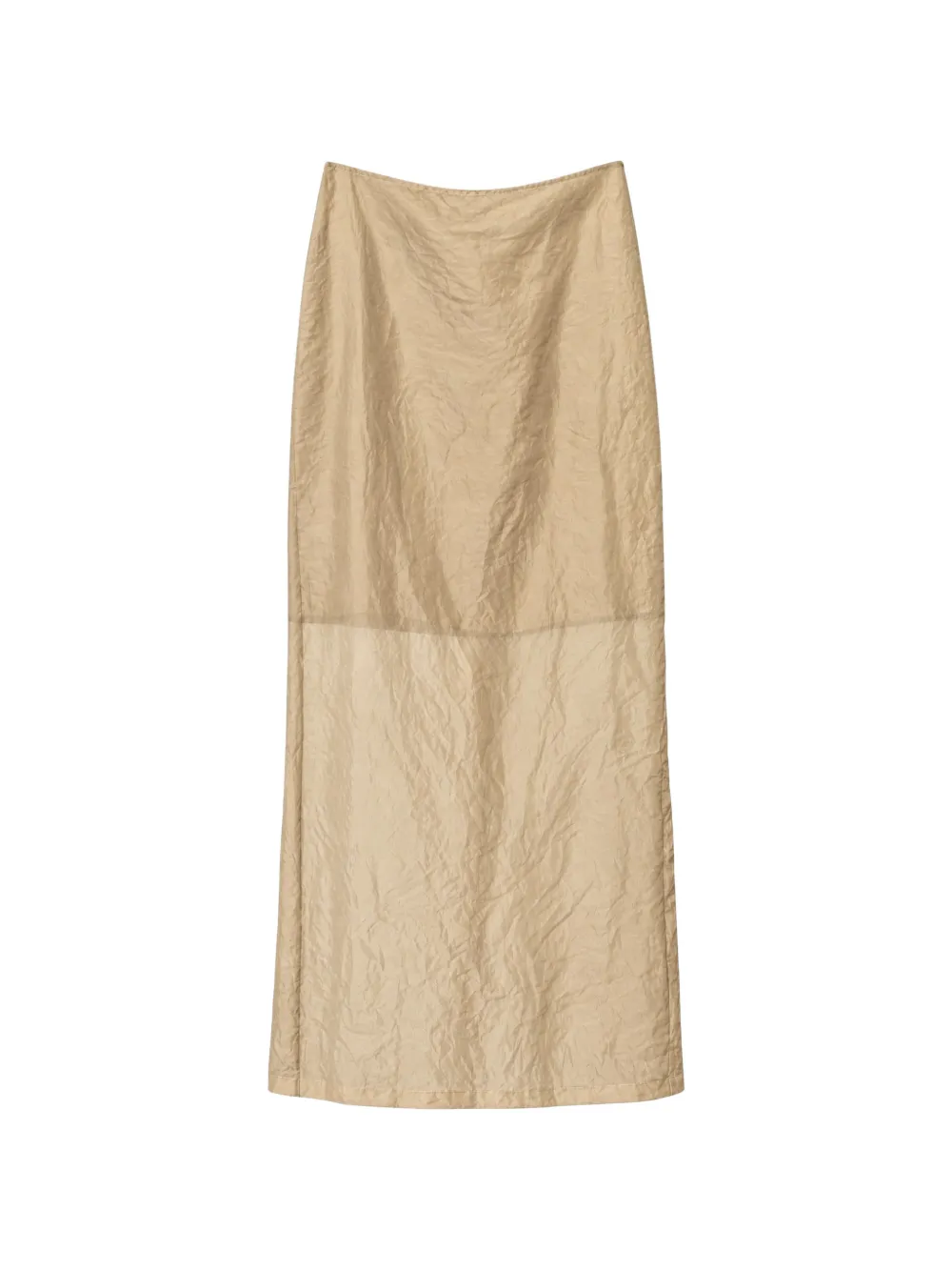 Christian Wijnants crinkled semi-sheer midi skirt - Tons neutres Christian Wijnants crinkled semi-sheer midi skirt - Tons neutres