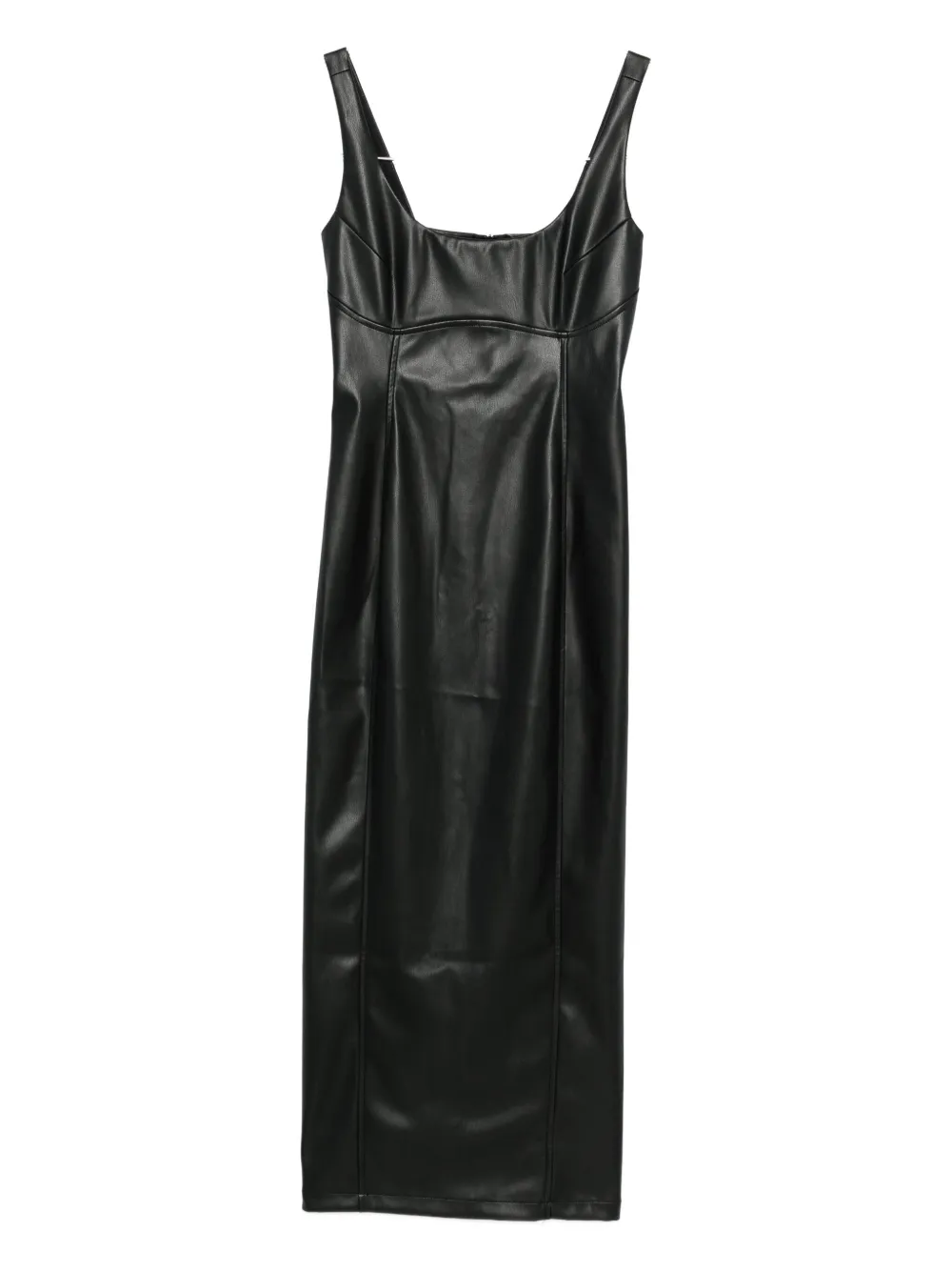 SO ALLURE faux-leather dress | Black | Image 1