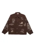 Samuel Zelig Restaurant Chore embroidered jacket - Brown