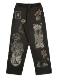 Samuel Zelig Jardin embroidered trousers - Black