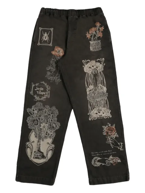 Samuel Zelig Jardin embroidered trousers