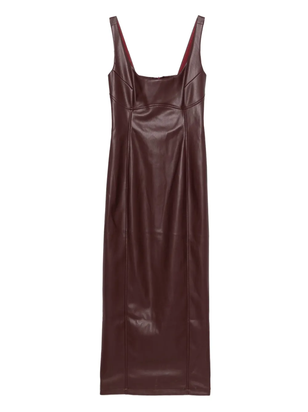 SO ALLURE faux-leather dress - Braun