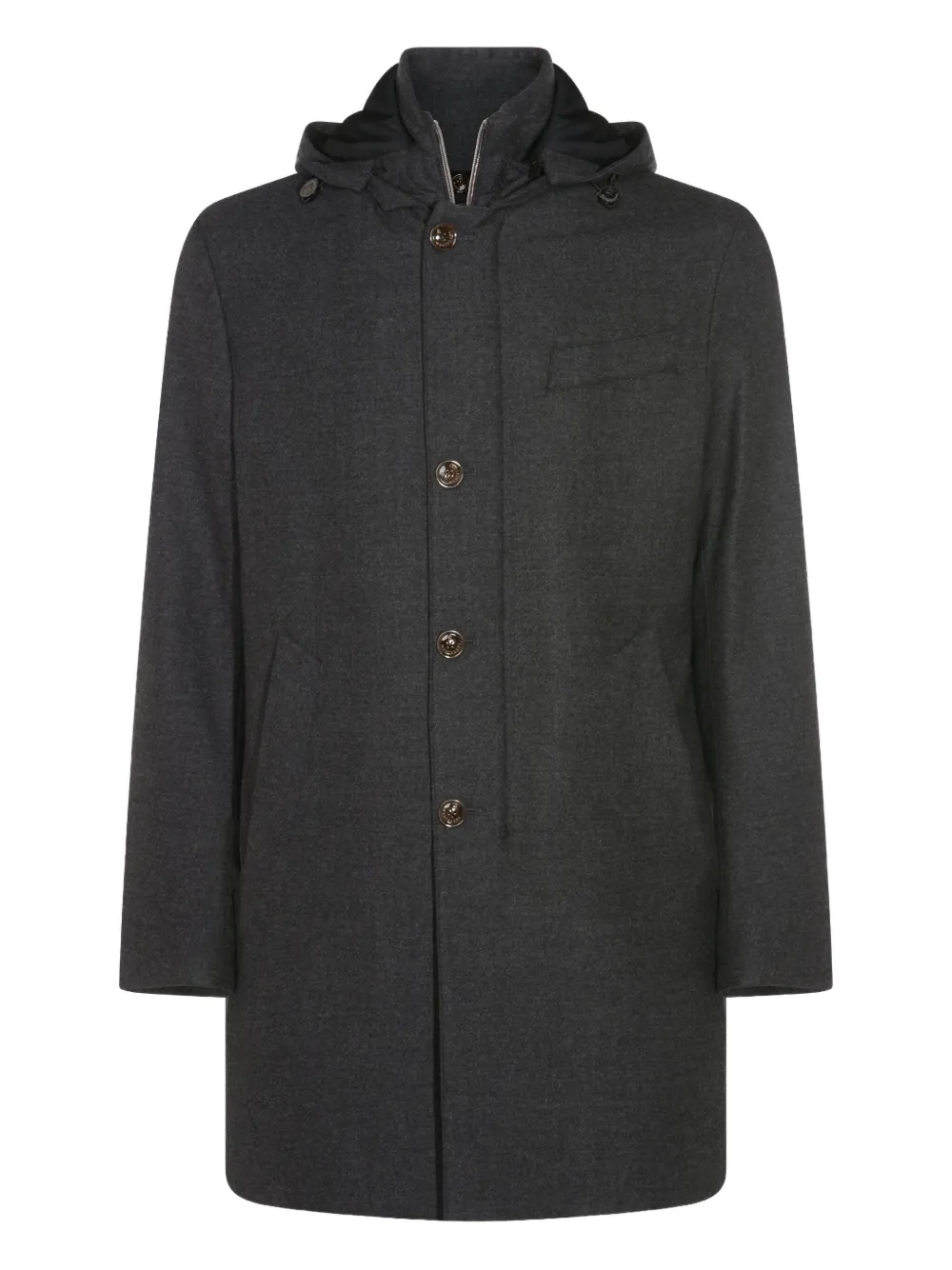 Montecore hooded button coat | Grey | Image 1