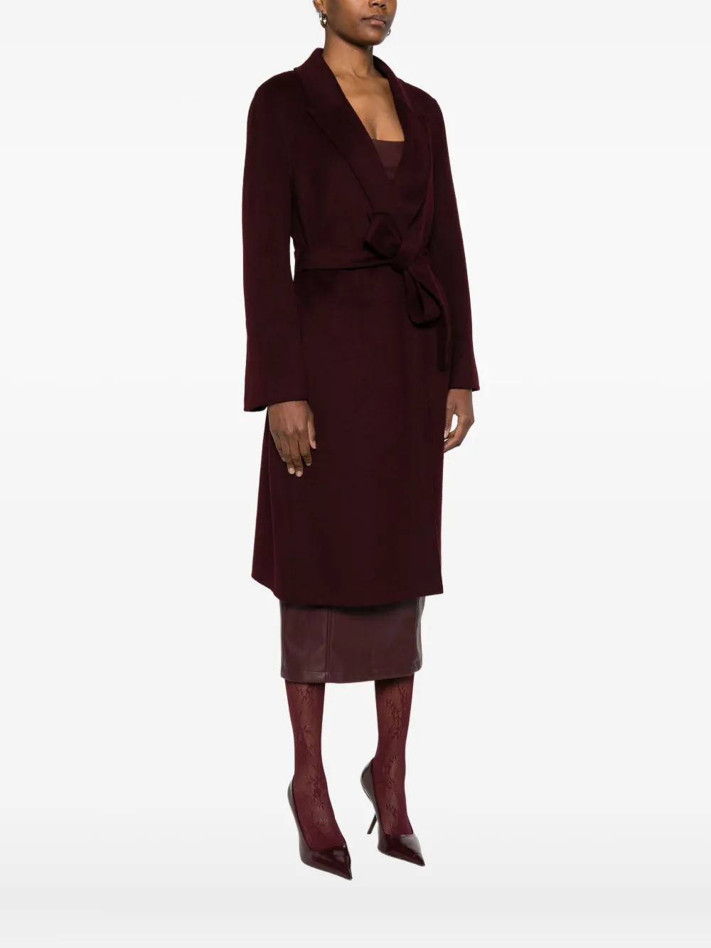 So Allure Saba Coat In Burgundy