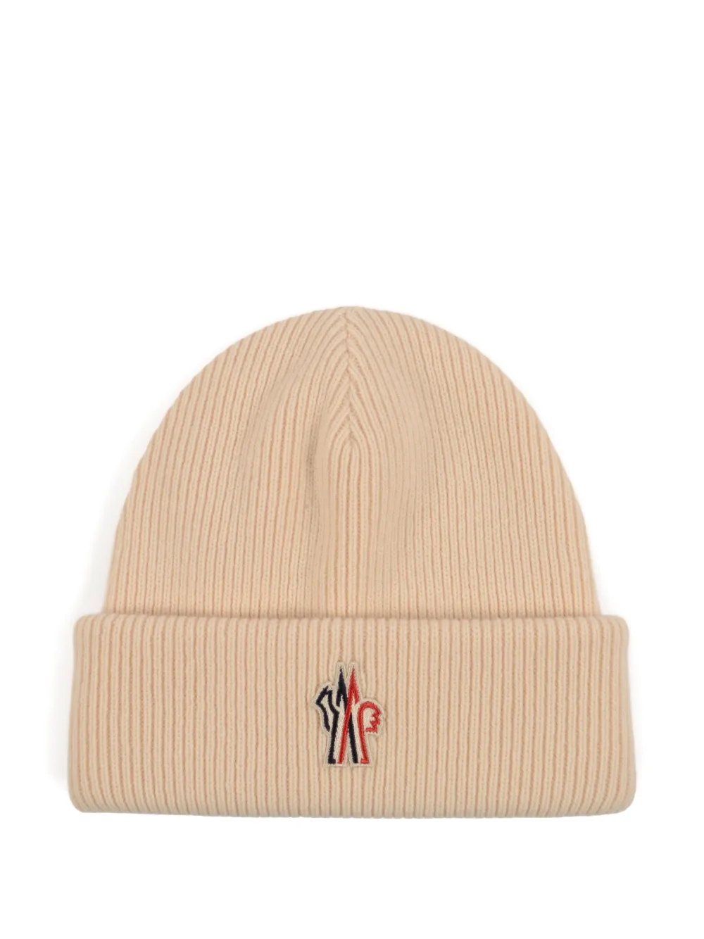 Moncler Grenoble ribbed logo-patch beanie hats - Toni neutri