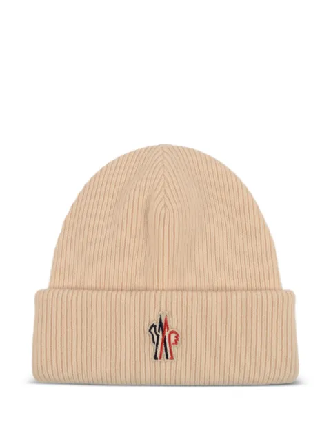 Moncler Grenoble ribbed logo-patch beanie hats