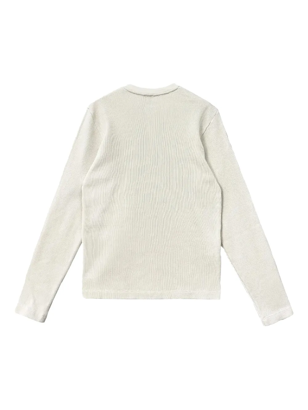 Chrome Hearts Henley overhemd met wafelkraag en geborduurd logo - Wit