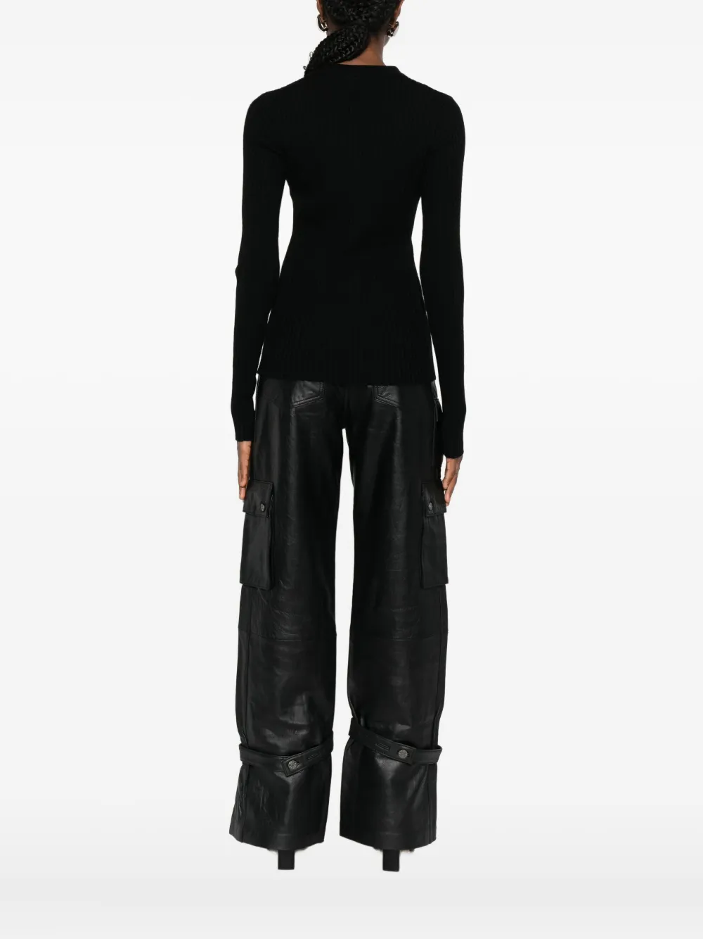 Herskind Ribbed Buttoned Cardigan In Black
