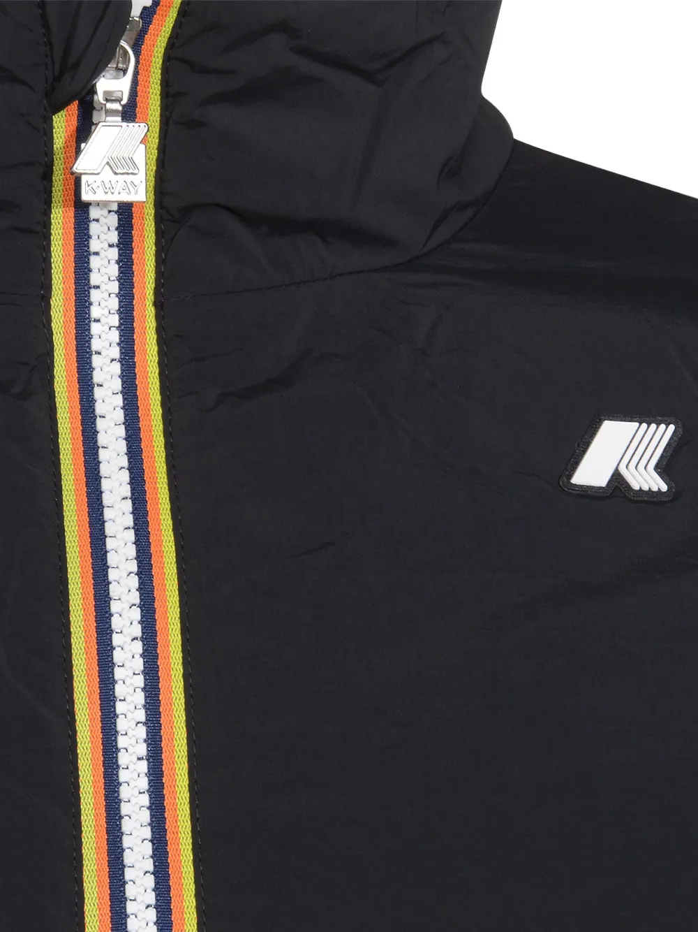 K-way Black Valentine Plain Warm Casual Jacket In Black