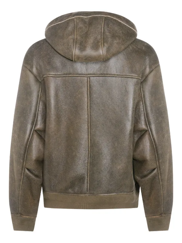 Salvatore Santoro シープレザー フーデッドジャケット パーカー 楽天ポイント還元】Salvatore Santoro フーデッド レザージャケット