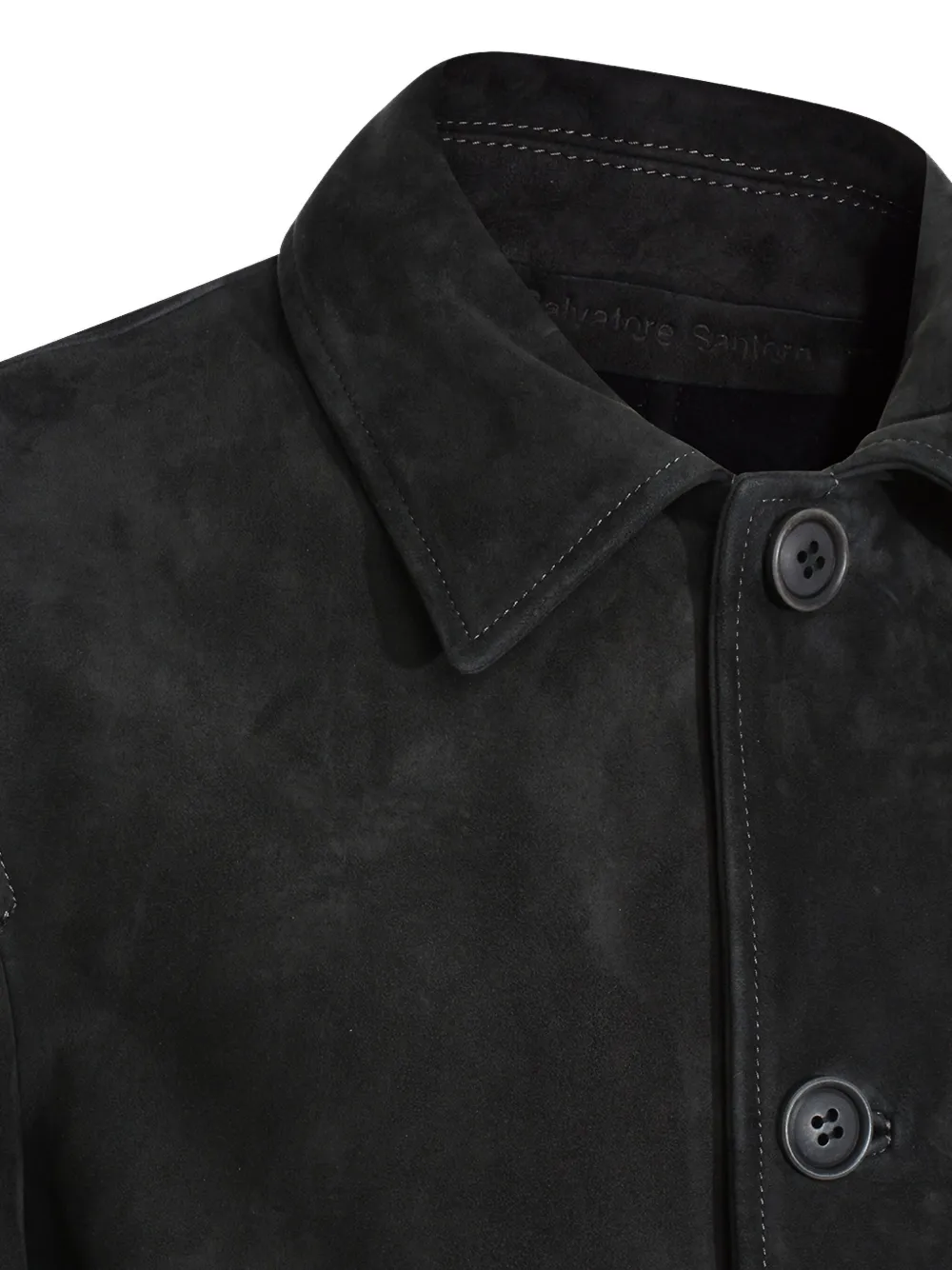 Salvatore Santoro Buttoned Leather Jacket In Black