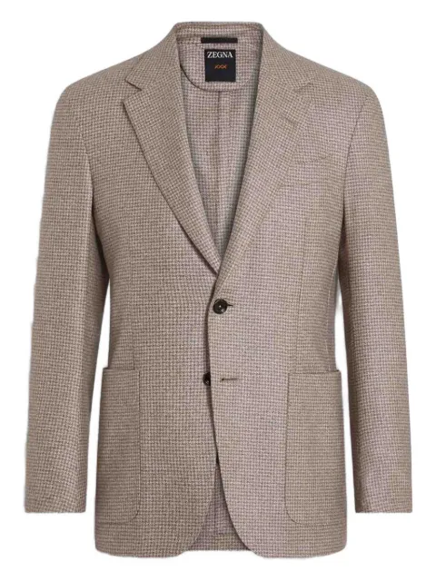 Zegna checked button blazer