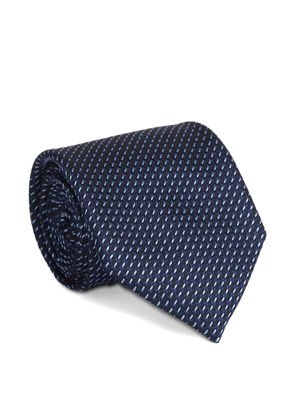 Zegna dotted silk tie - Blauw