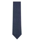 Zegna dotted silk tie - Blue