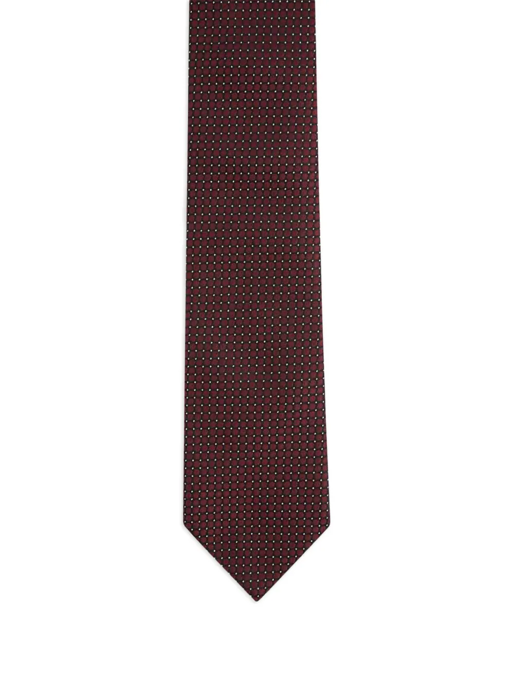 Zegna Pointed Silk Tie In Red