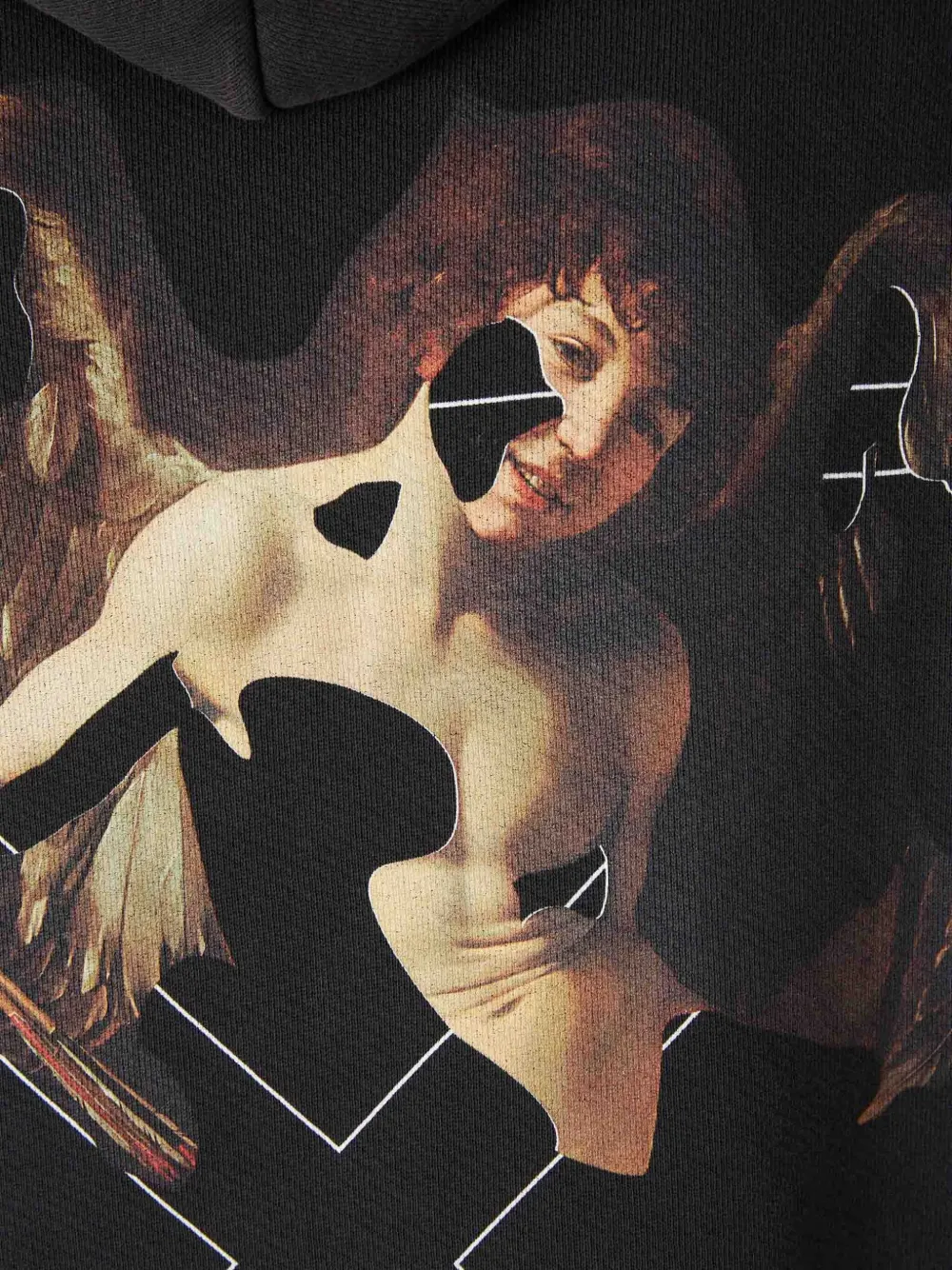 Off-White Hoodie met print Zwart