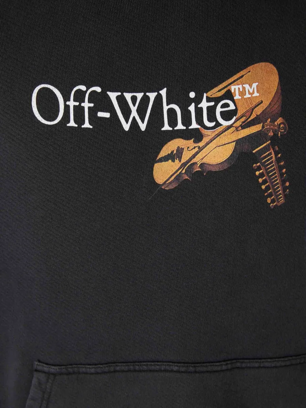Off-White Hoodie met print Zwart