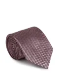 Zegna geometric-pattern silk tie - Pink