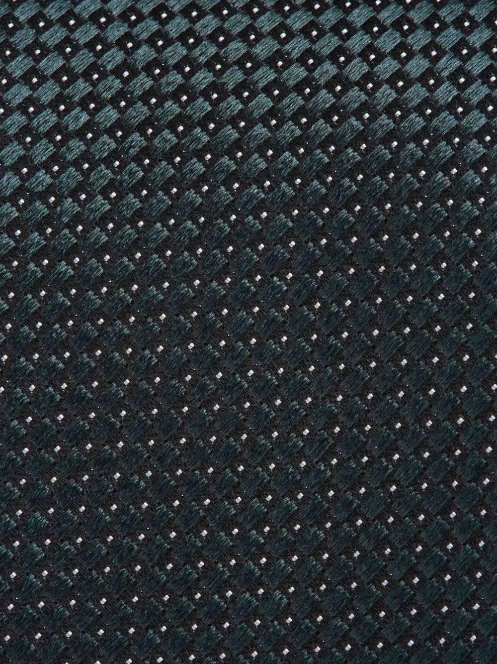 Zegna Dotted Silk Tie In Black