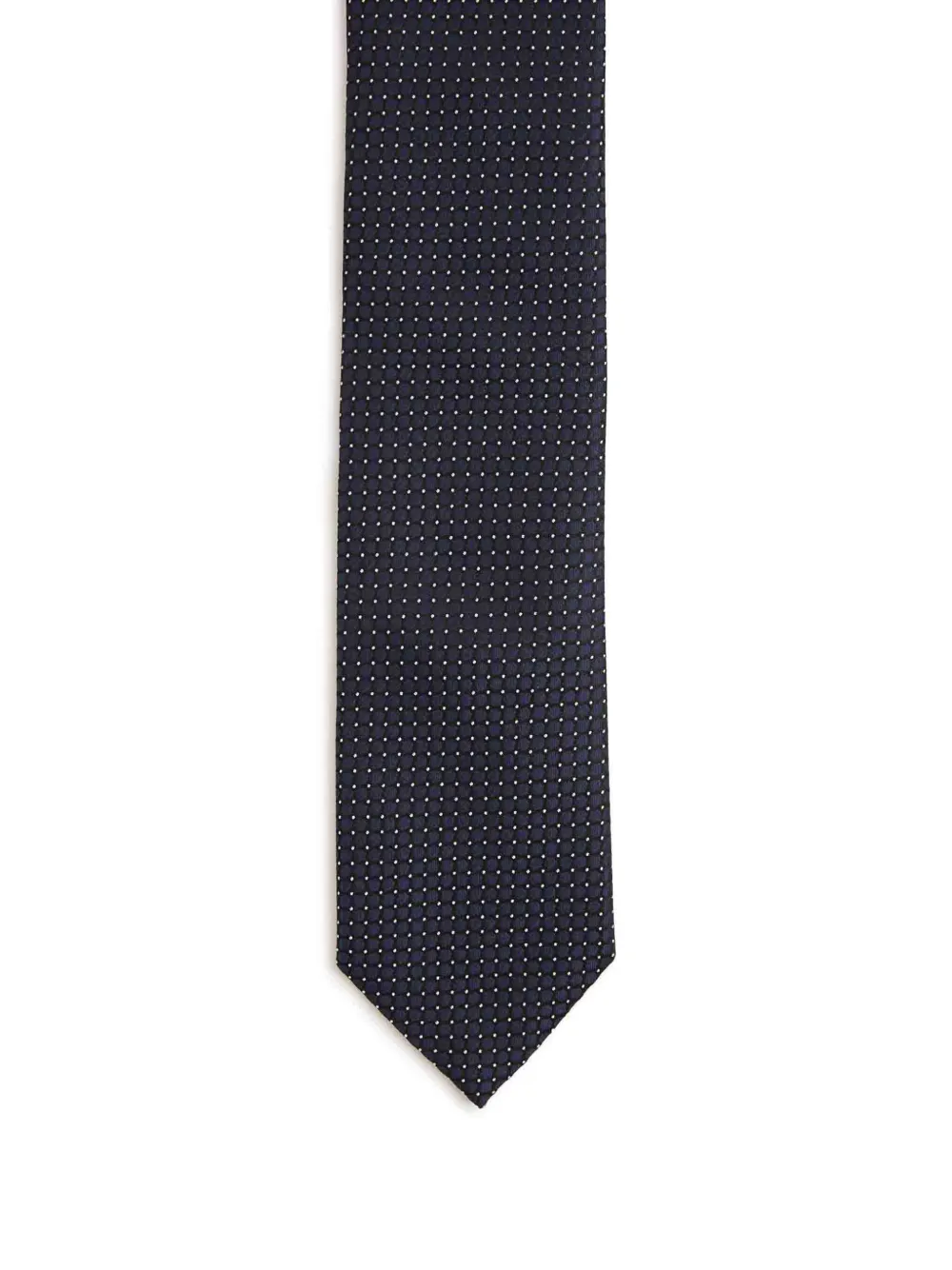 Zegna Pattern Jacquard Pointed-tip Tie In Blue