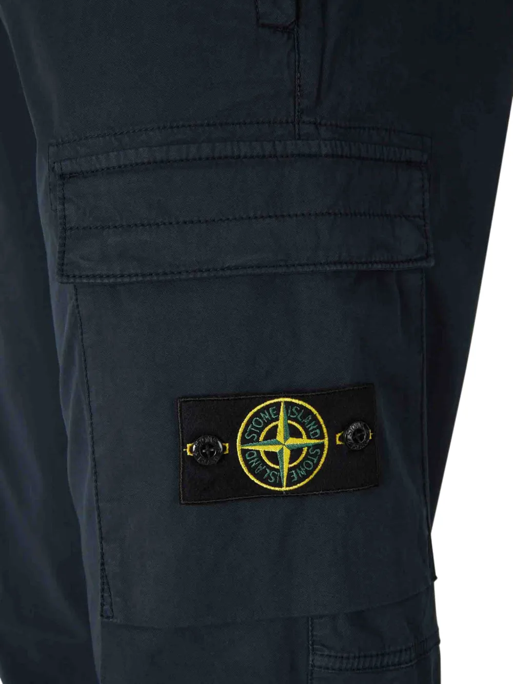 Stone Island Cargo broek met Compass-logopatch Blauw