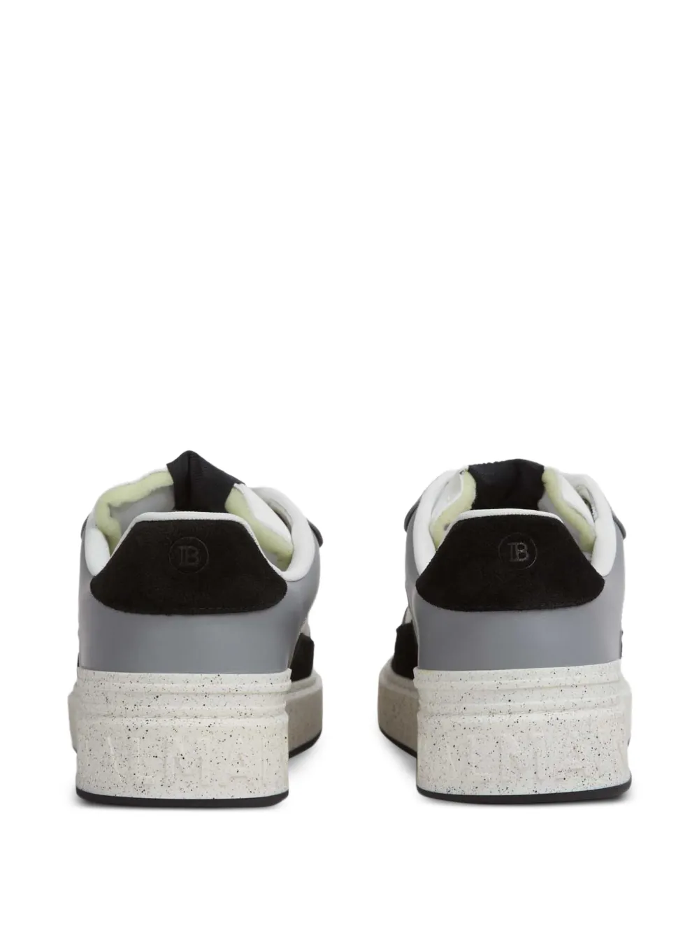 Balmain B-Court leren sneakers met vlakken Grijs