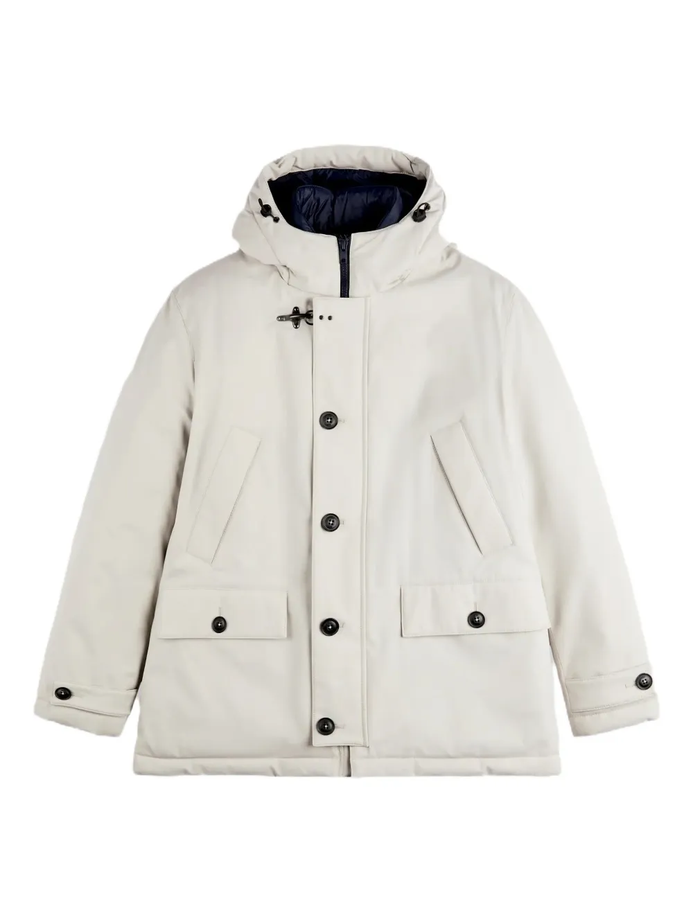 Fay button-up hooded parka coat | neutro | Image 1