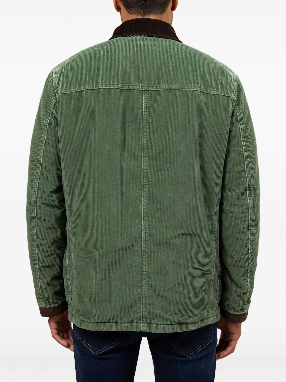 Fay Corduroy Toggle Jacket In Green