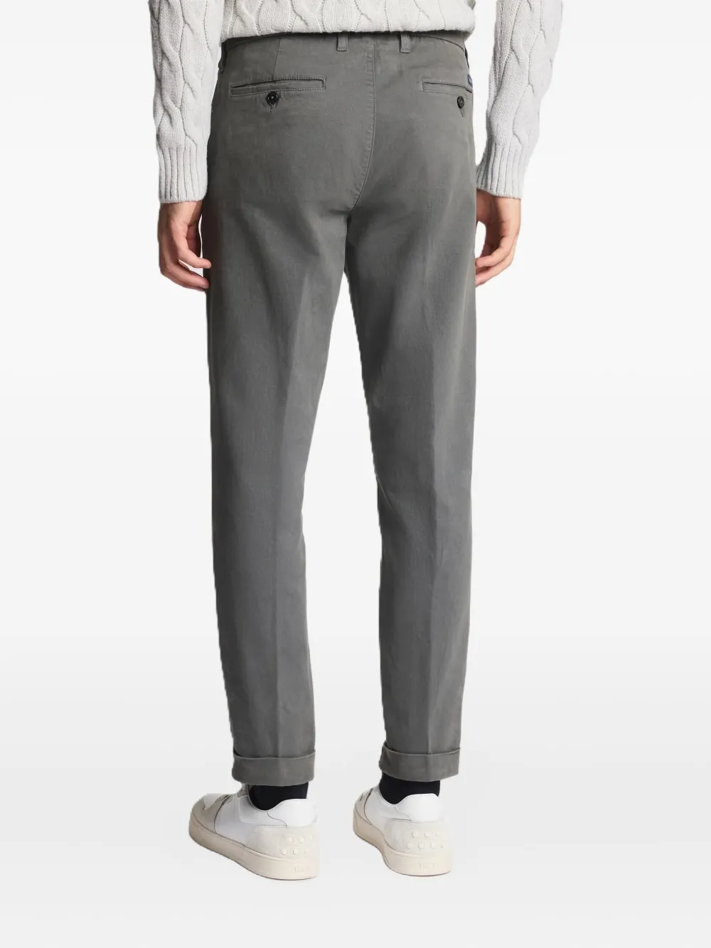 Fay Gabardine Trousers In Gray