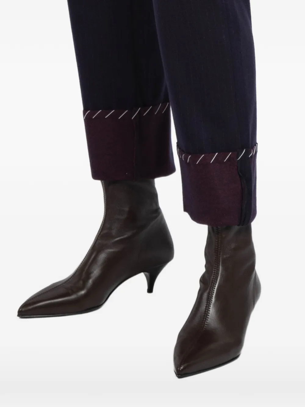 Maurizio Massimino Peter broek met manchetten Blauw