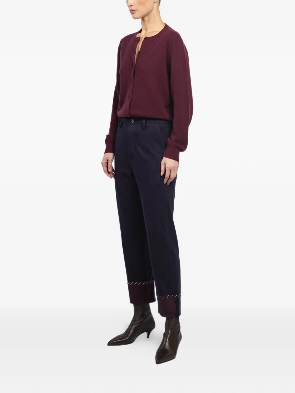 Maurizio Massimino Peter broek met manchetten Blauw