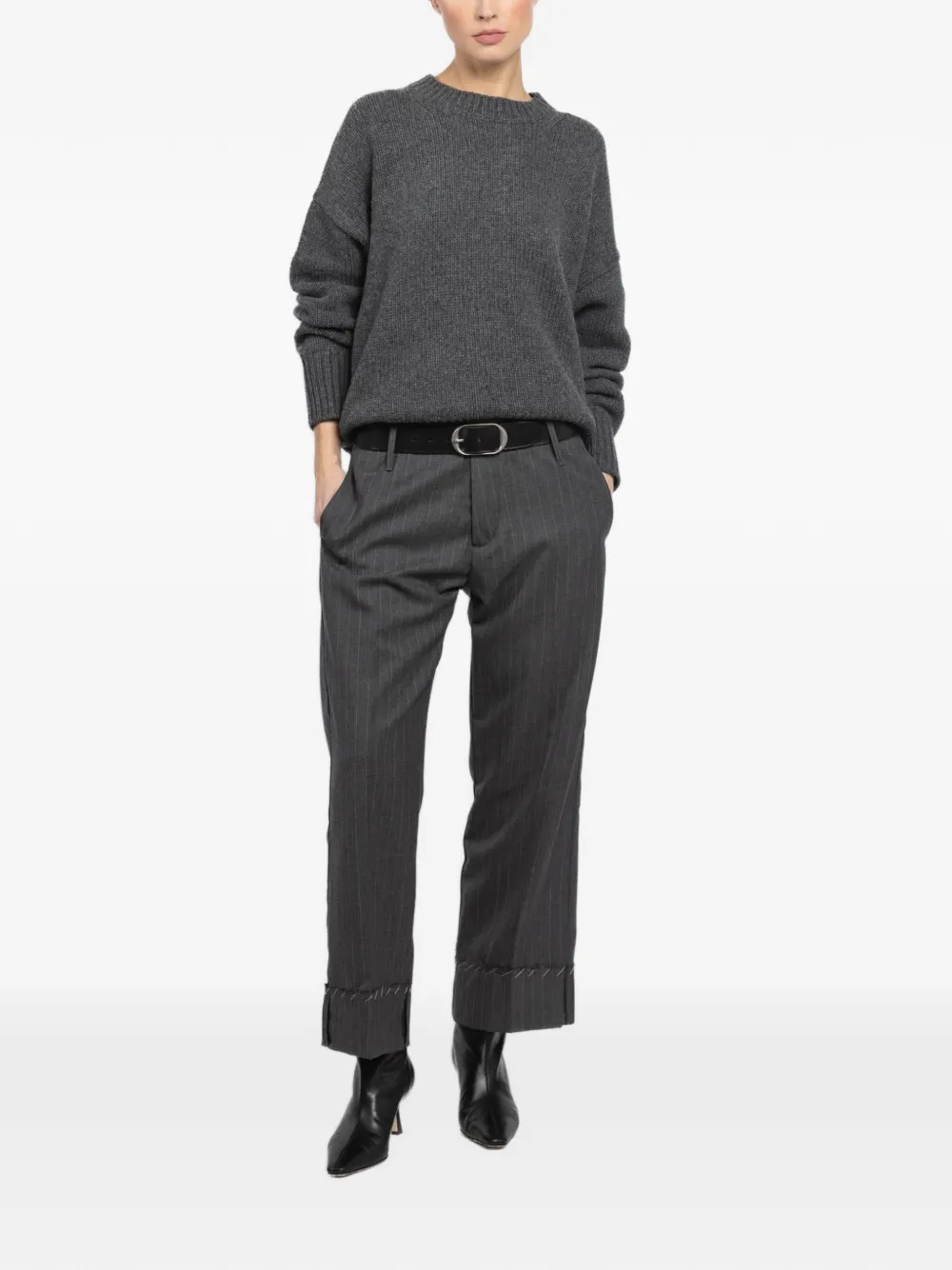 Maurizio Massimino pinstripe trousers - Grijs