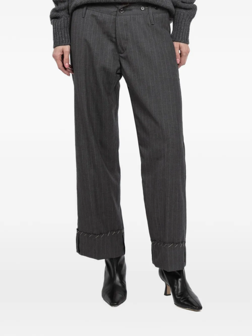 Maurizio Massimino pinstripe trousers - Grigio