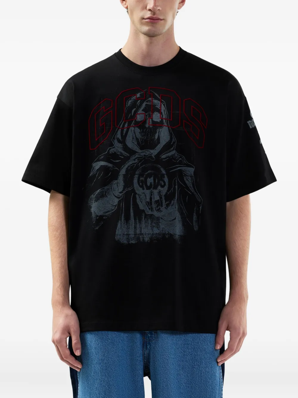 GCDS T-shirt met grafische print Zwart