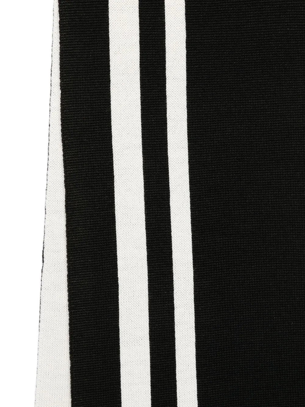 Gcds Striped Cotton Scarf In Black