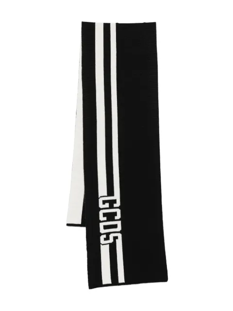 GCDS striped cotton scarf