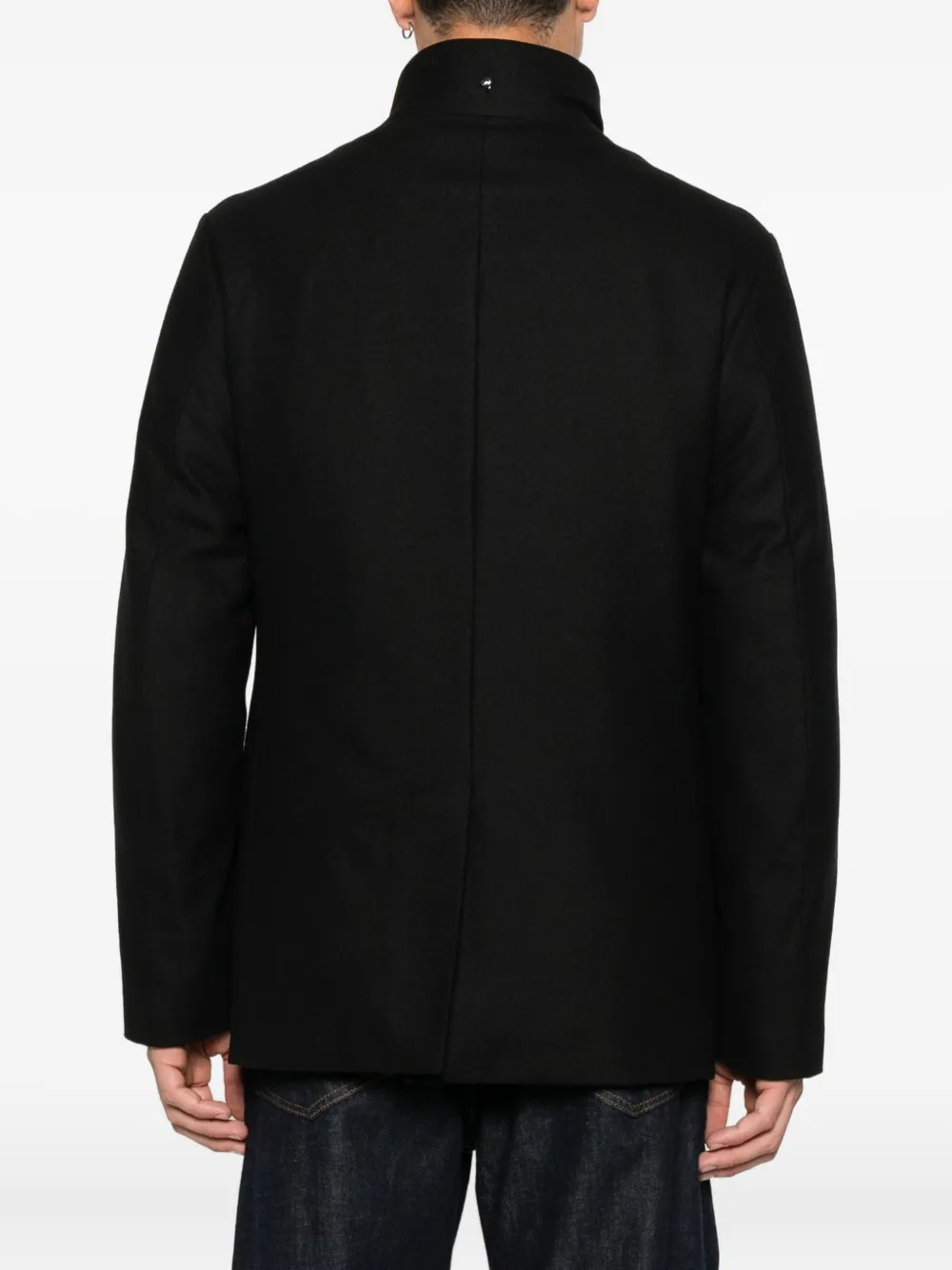 Montecore Gewatteerd jack met knopen Zwart