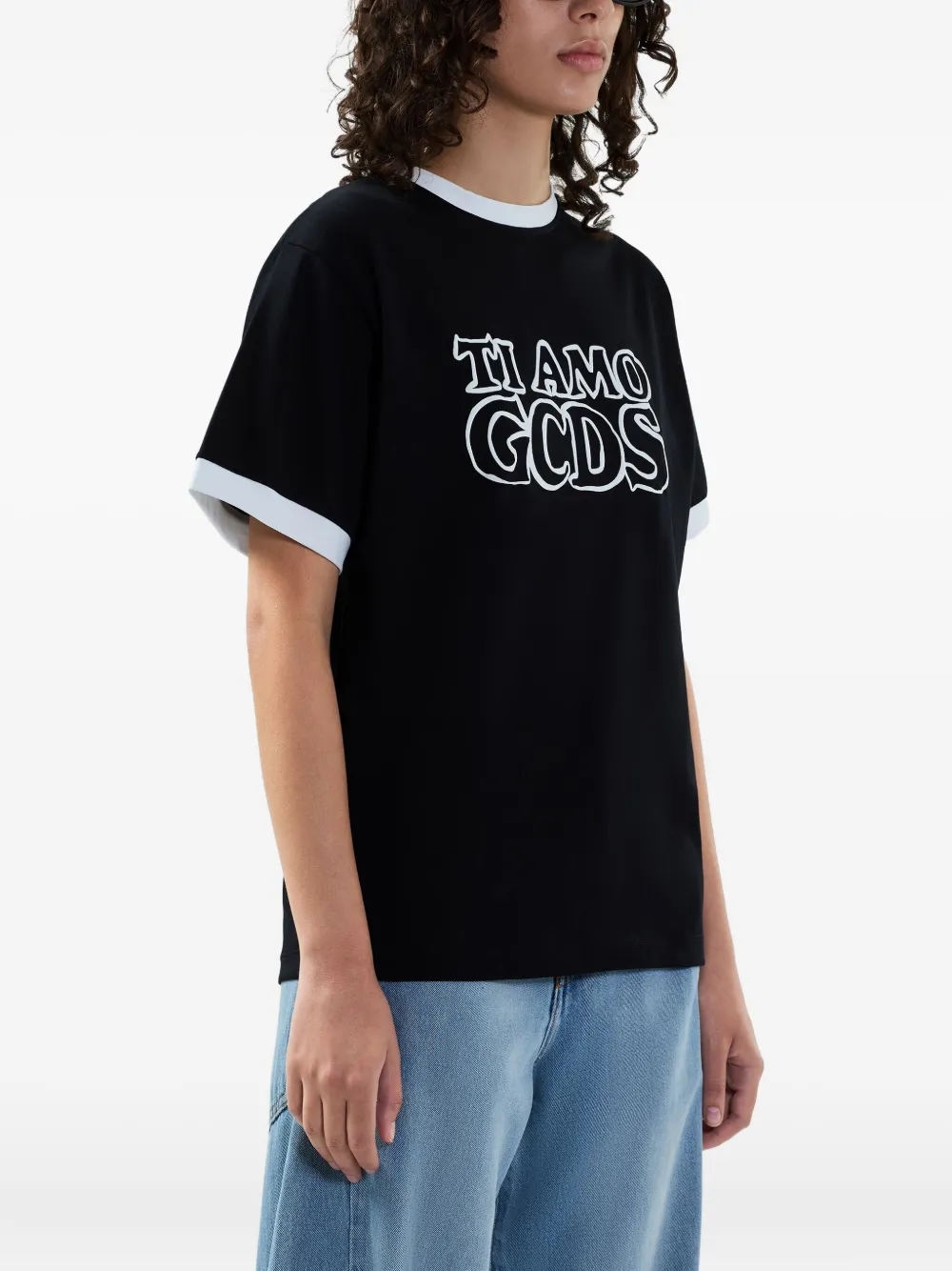 GCDS T-shirt met logoprint Zwart