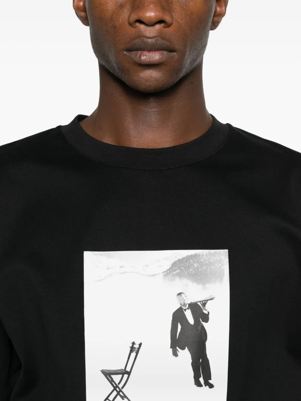 Drôle De Monsieur T-shirt met grafische print Zwart