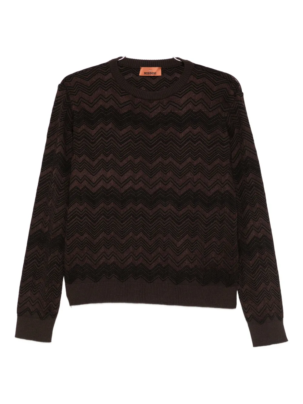 Missoni Crew-neck Sweater In Brown