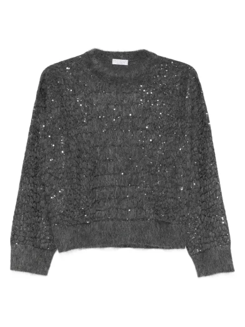 Brunello Cucinelli sequin-embellished crew-neck sweater