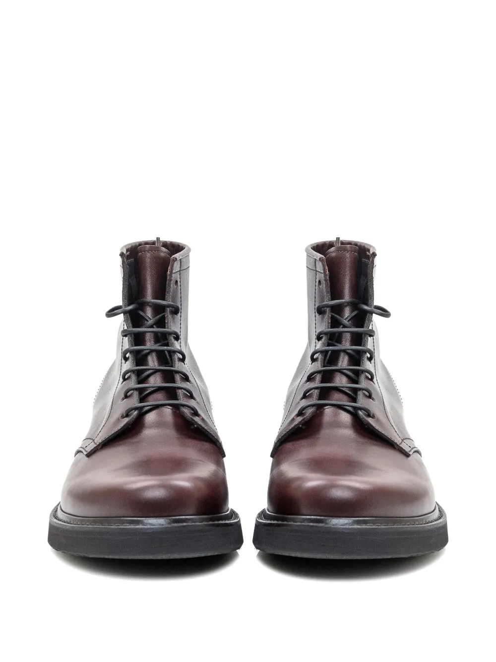 Premiata topstitched lace-up boots Bruin